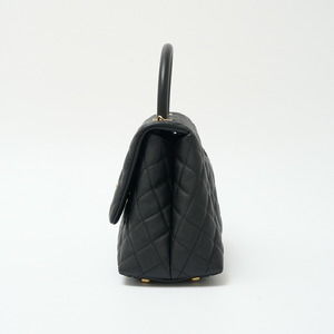 Chanel Caviar Coco Black Handbag Skin Handle